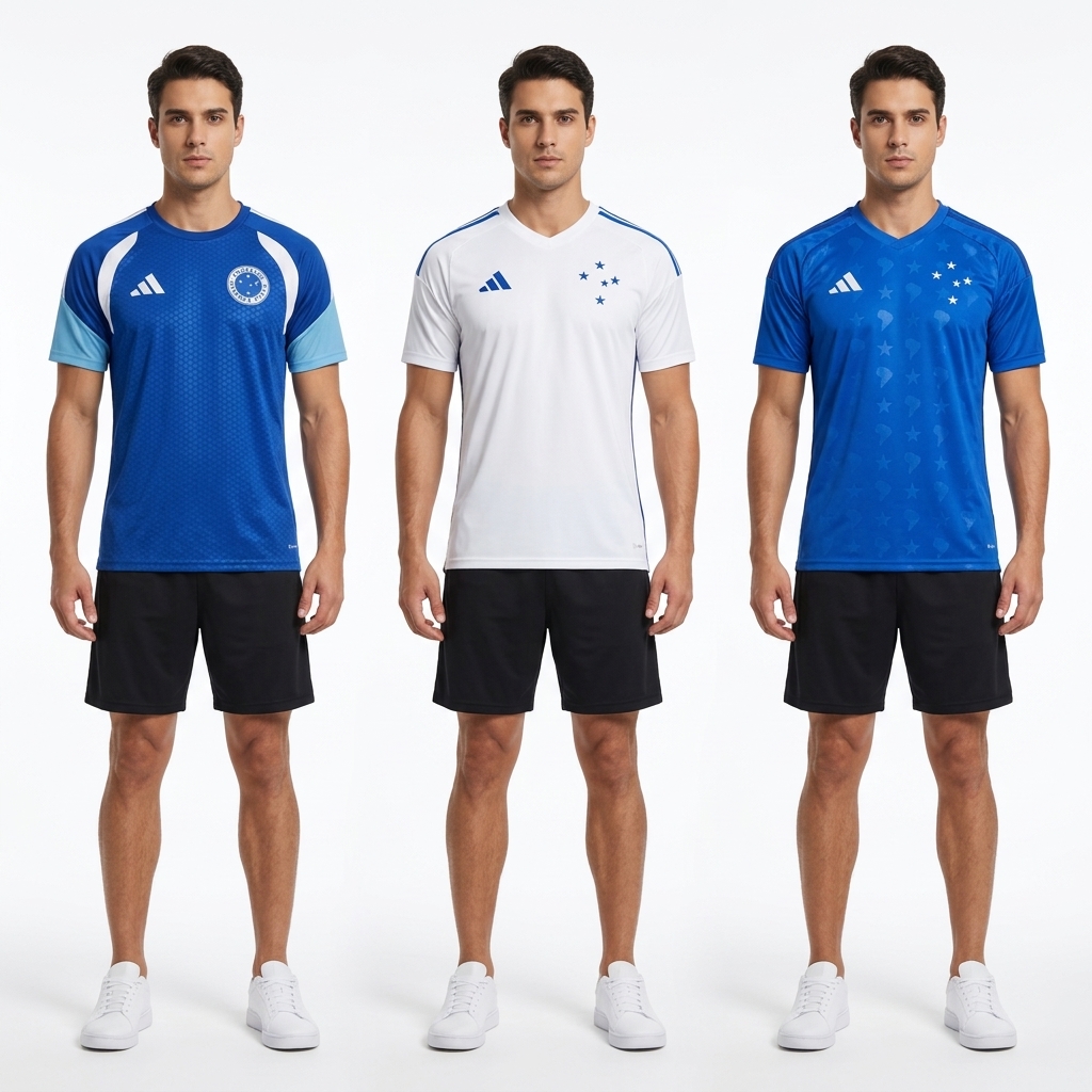 Combo 3 Jerseys Cruzeiro Home, Away & Training 2026/27 - Kit 3 - Fan Version