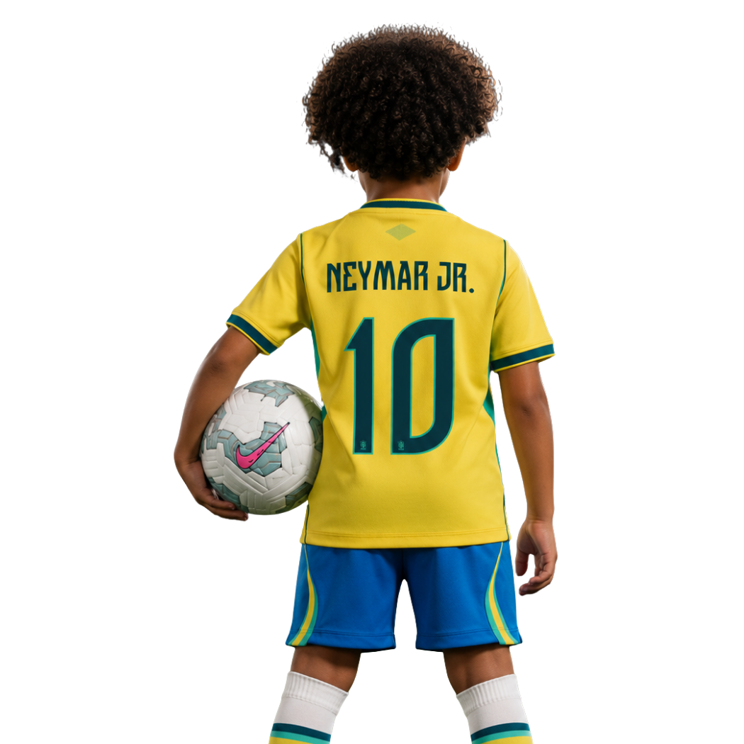 Brazil World Cup 2026 Kit Kids Neymar Jr. #10