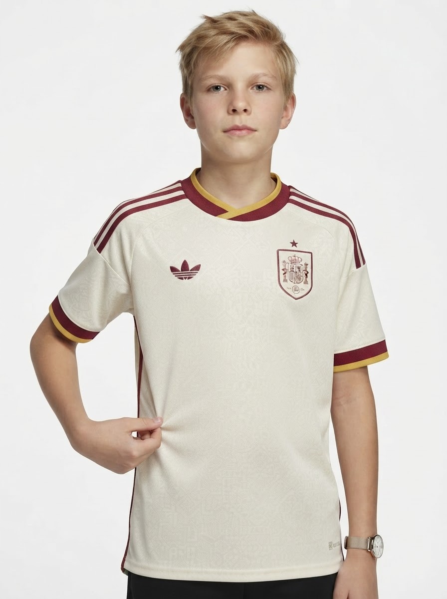 Kids Spain Away kit World Cup 2026 Jersey