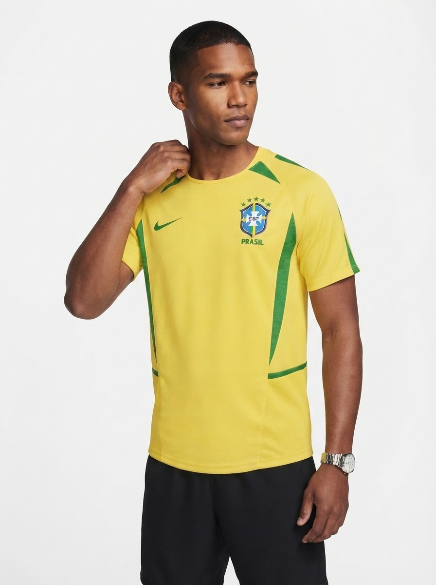 Jersey Retro Brasil 2002 Fan