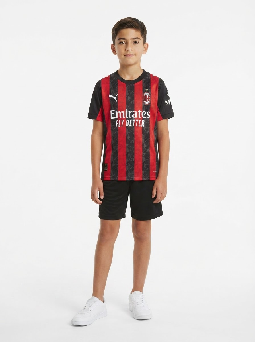 AC Milan 2025/26 Home Kids Kit