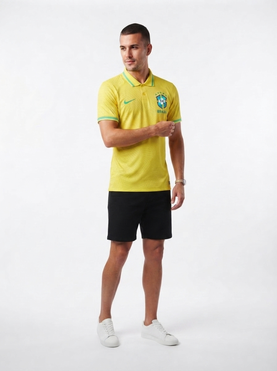 Brazil 25/26 Polo Edition Jersey - Yellow - Player Version - Slim Fit
