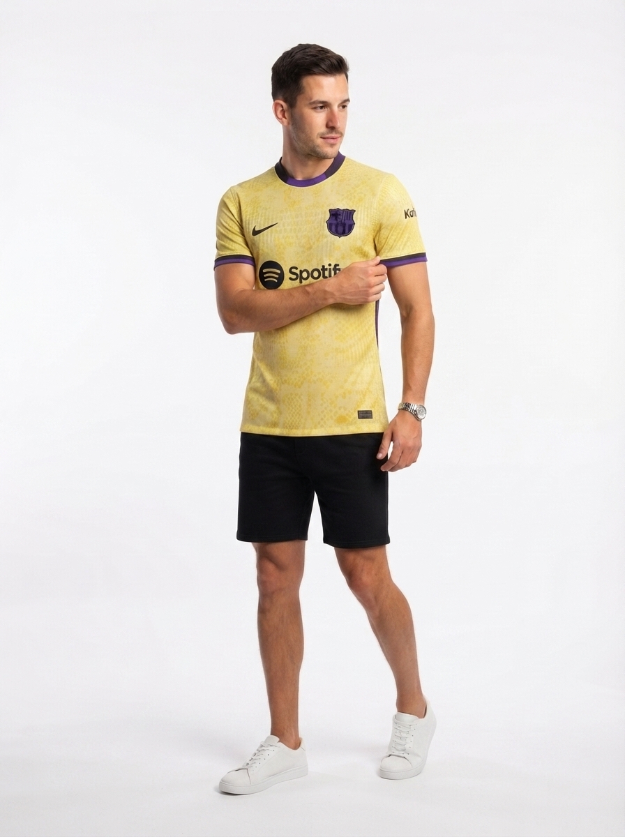 Barcelona 25/26 Special Edition Jersey - Yellow - Player Version - Slim Fit