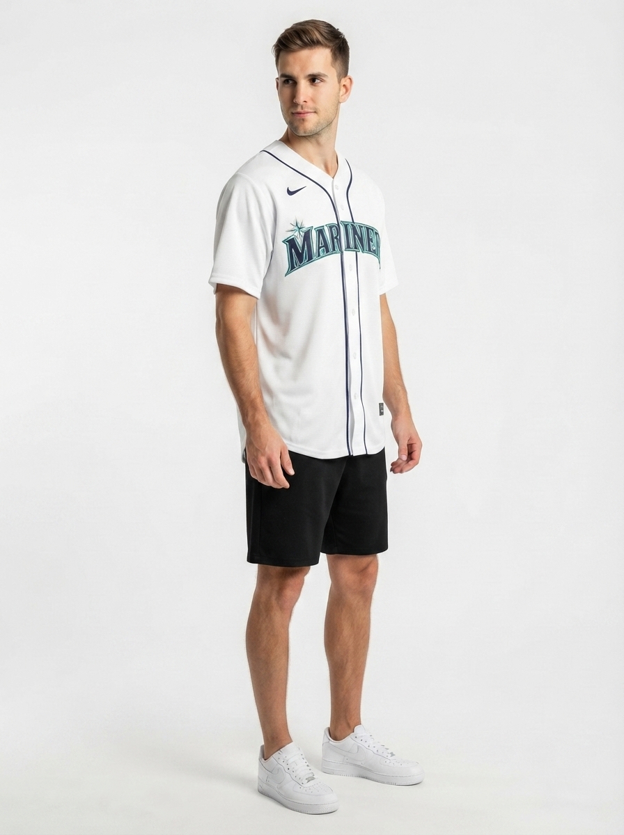 Jersey MLB Seattle Mariners Home Torcedor Masculina Branca