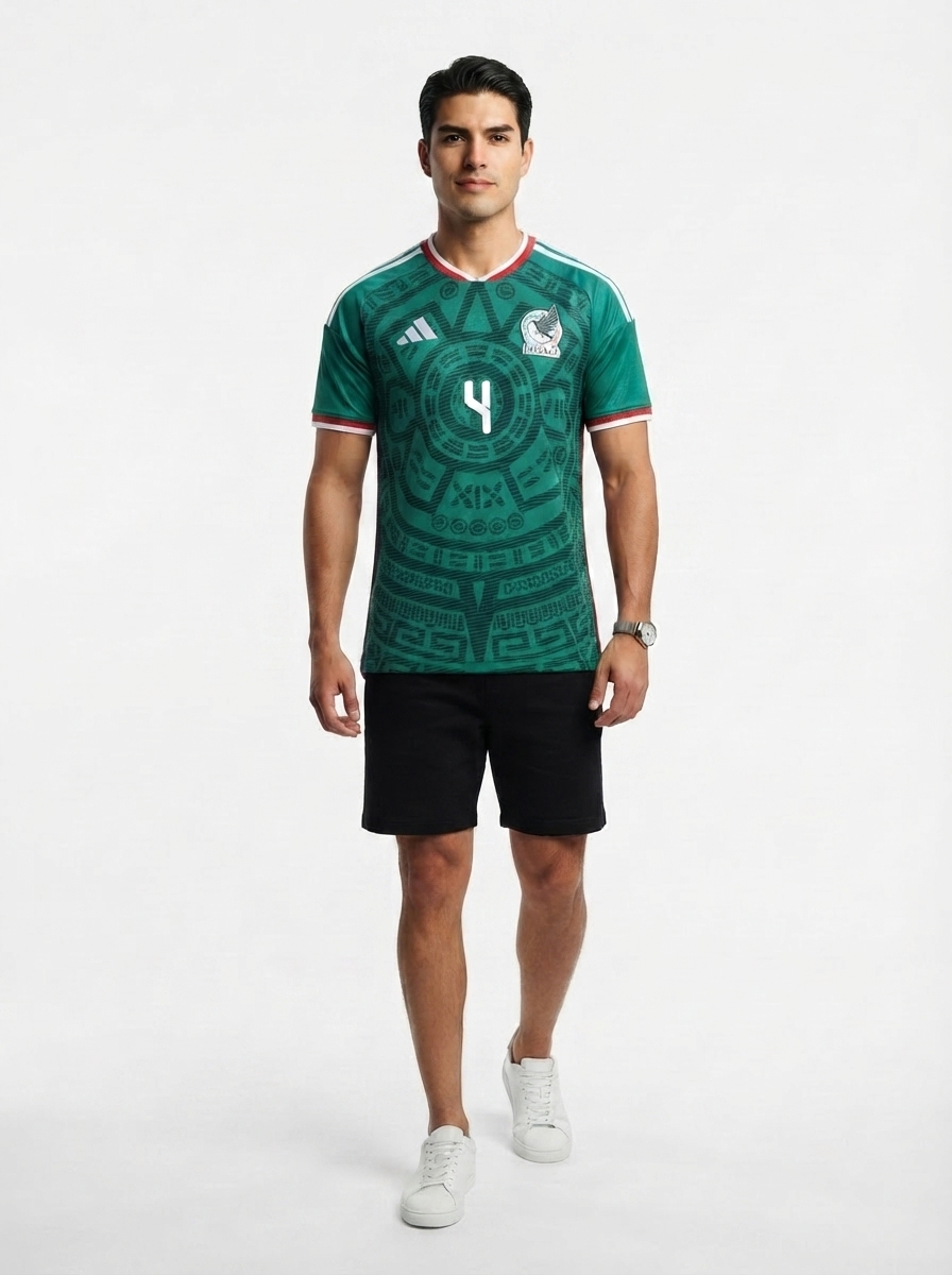 Mexico Home E.ÁLVAREZ 4 Authentic Player [Slim Fit] Player Shirt 2026 World Cup