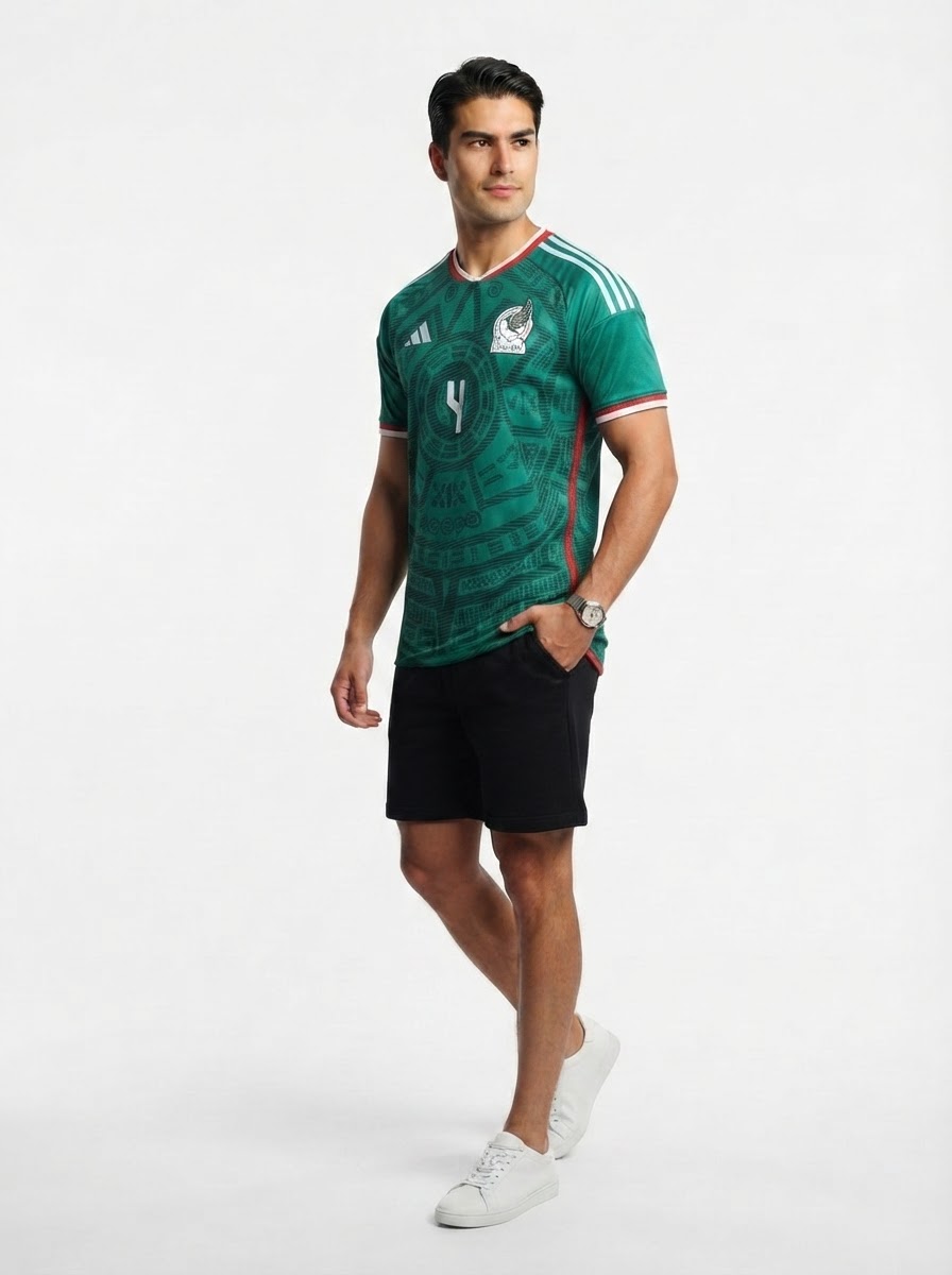 Mexico Home E.ÁLVAREZ 4 Authentic Player [Slim Fit] Player Shirt 2026 World Cup