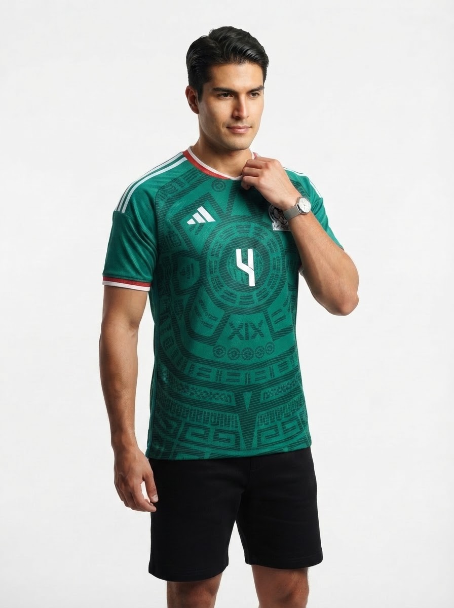 Mexico Home E.ÁLVAREZ 4 Authentic Player [Slim Fit] Player Shirt 2026 World Cup