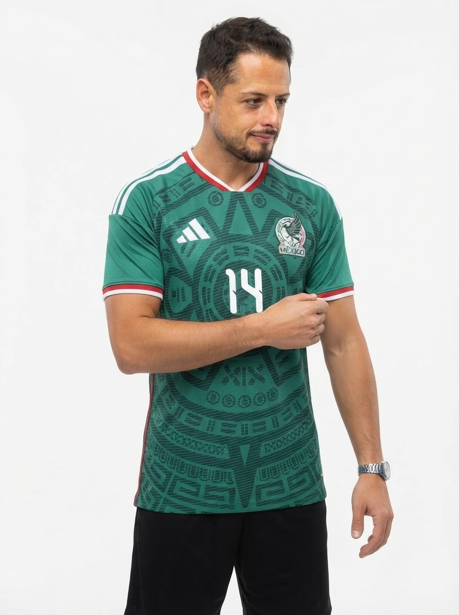 Mexico Home Chicharito 14 Authentic Player [Slim Fit] Player Shirt 2026 World Cup