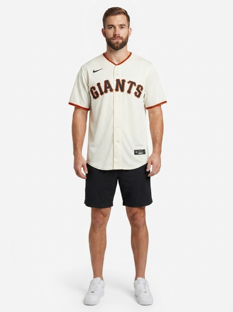 Jersey MLB San Francisco Giants I Torcedor Masculina Bege Brandon Crawford 35