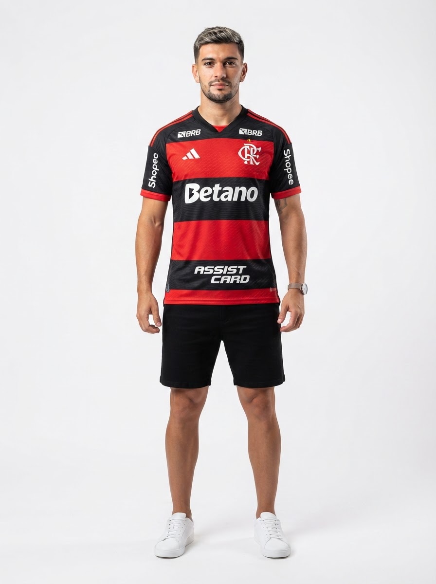Flamengo 26/27 Home Jersey #10 ARRASCAETA- with Sponsors - Fan Version