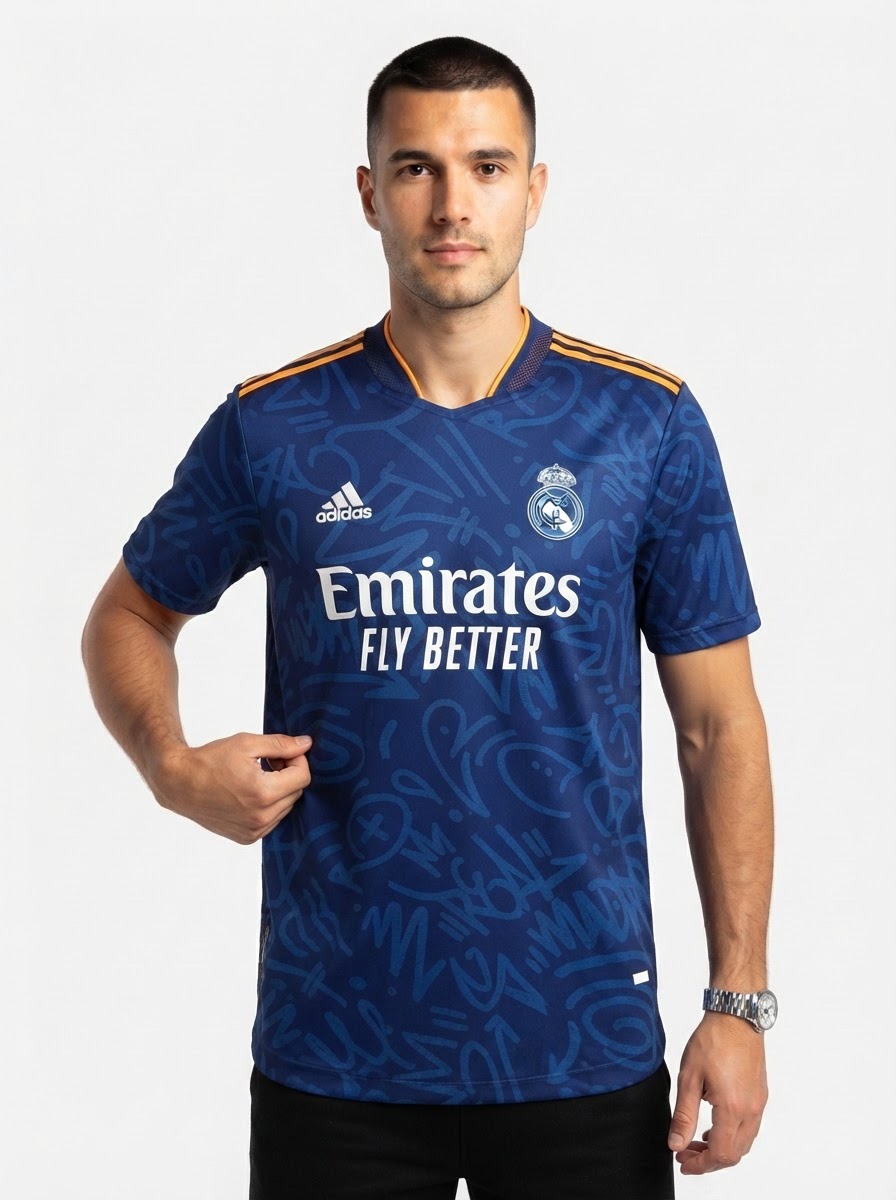 Real Madrid 21/22 II Away Jersey - Player Version - Slim Fit