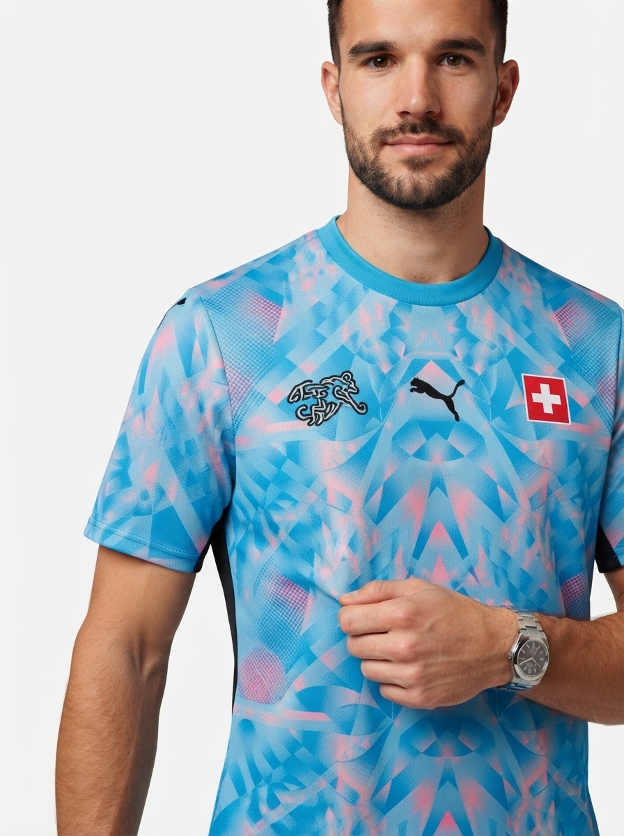 Switzerland Goalkeeper Soccer Jersey World Cup 2026 Blue - Fan Version