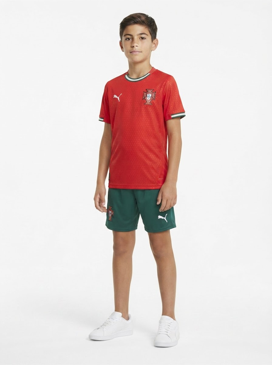 Kids Kit Portugal Home Jersey 2025/26