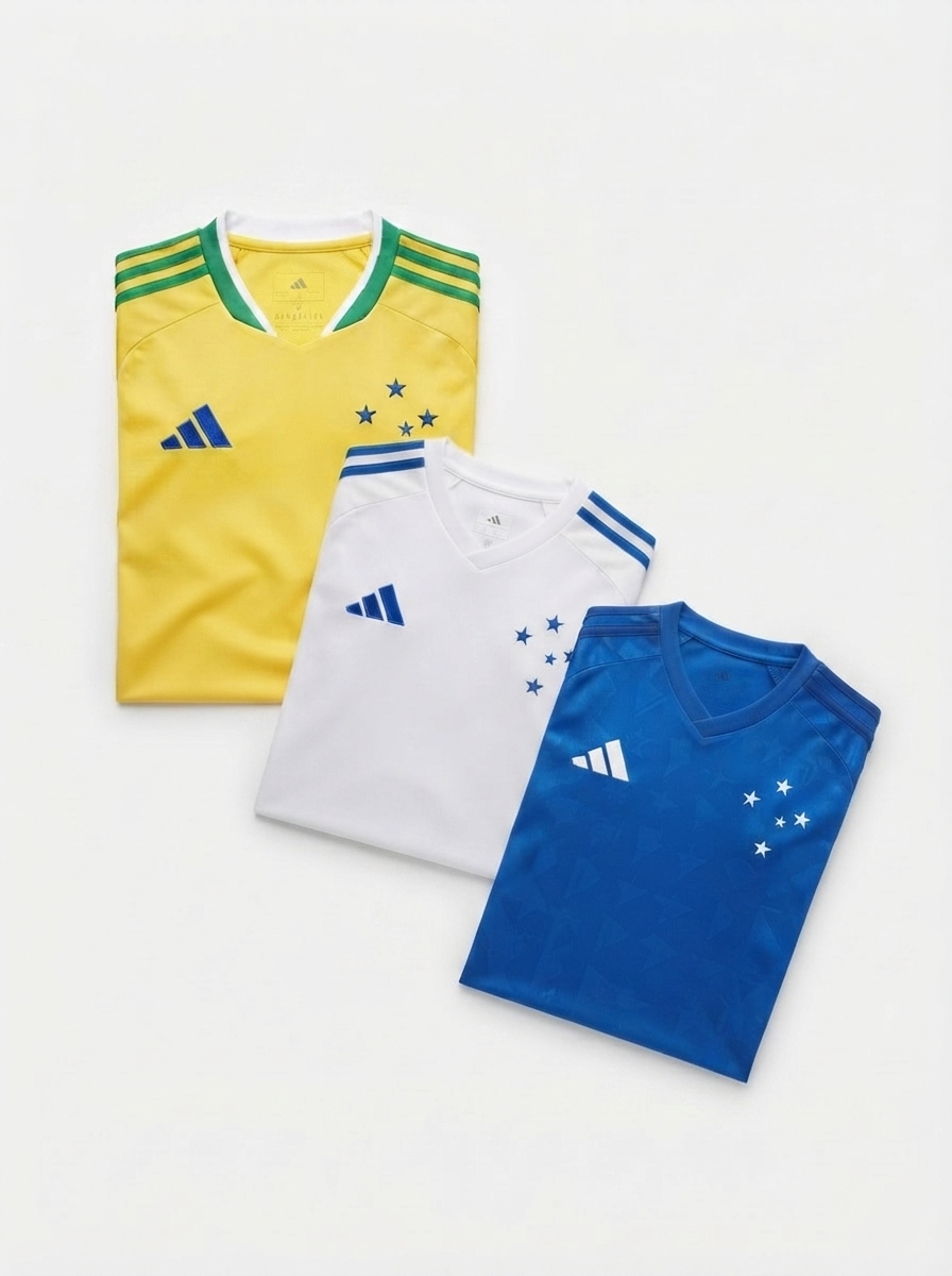 Combo 3 Jerseys Cruzeiro 2026/27 - Kit 3 - Fan Version