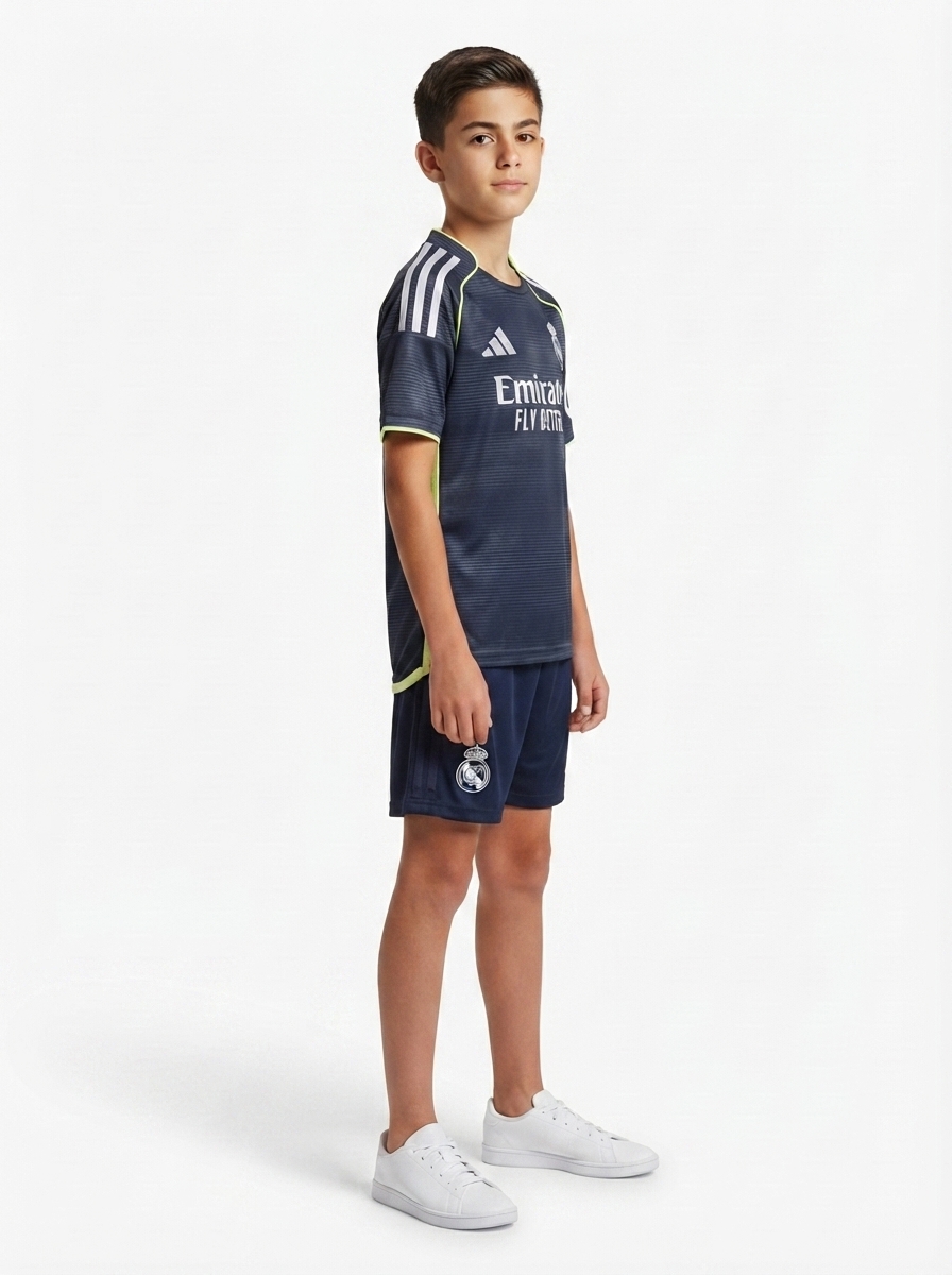 Real Madrid 2025/26 Away Kids Kit