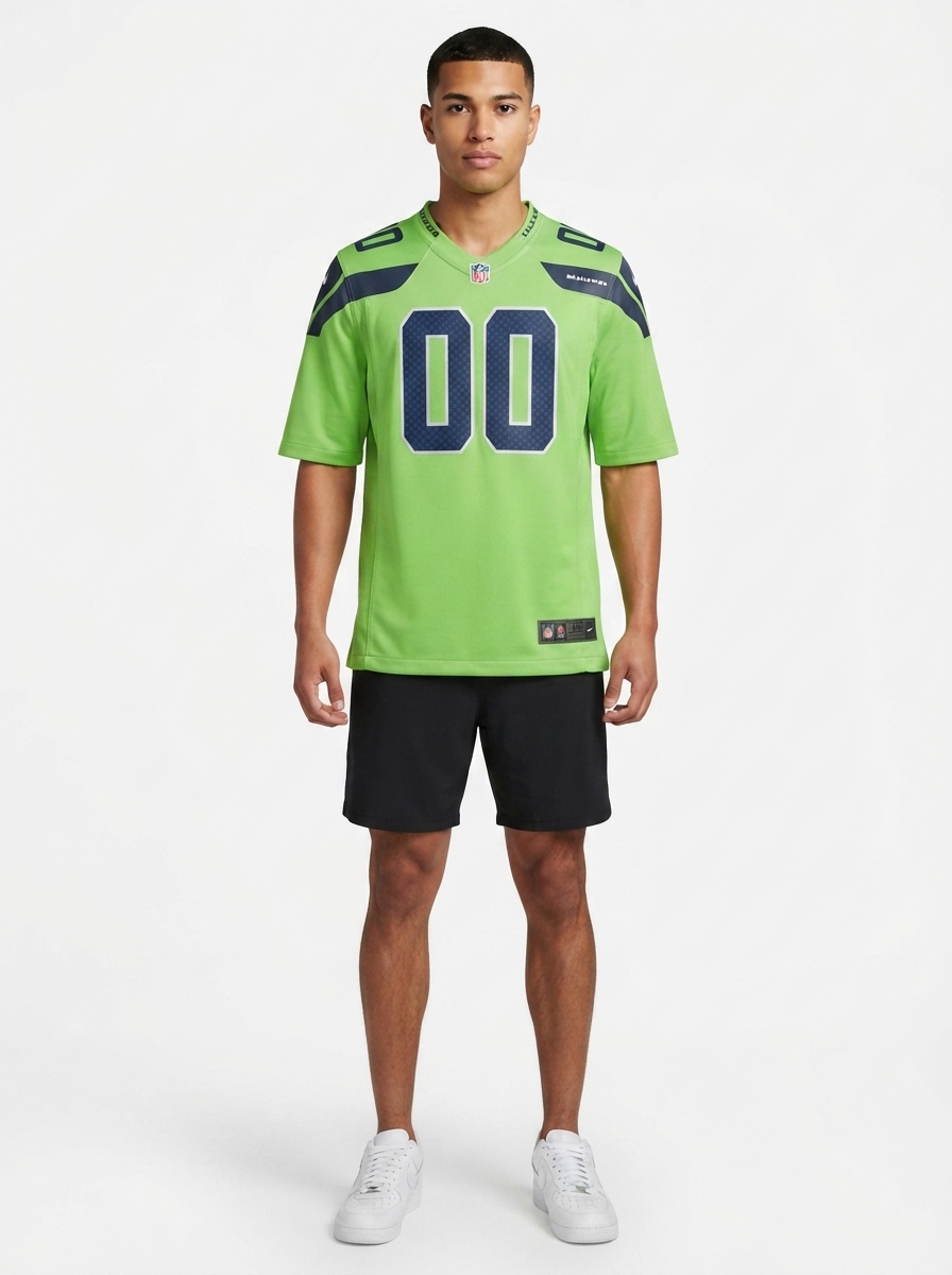 Seattle Seahawks - Alternate Custom Game Jersey - Neon Green