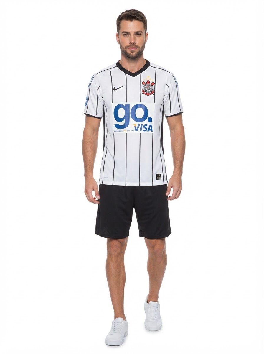 Retrô Corinthians Home 2009 Branca Men's