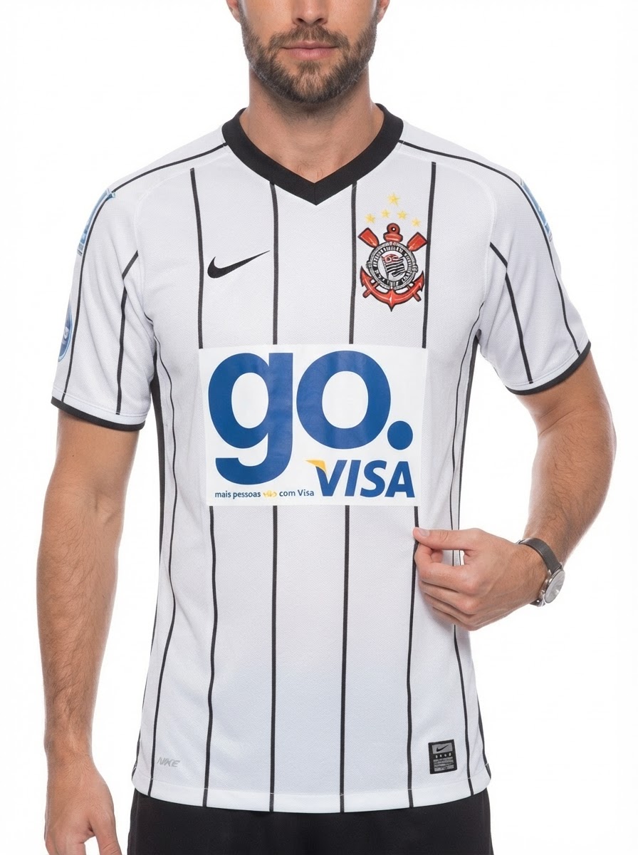 Retrô Corinthians Home 2009 Branca Men's