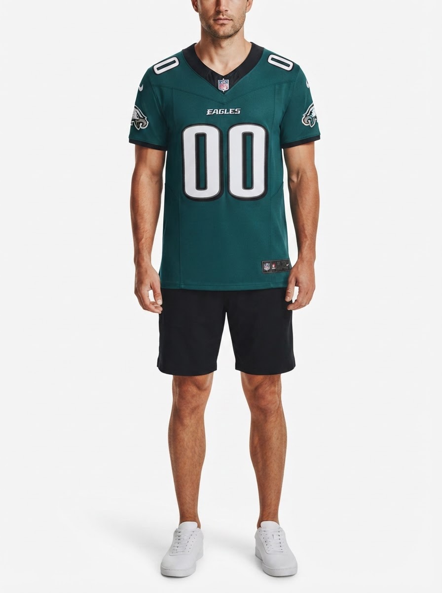 Philadelphia Eagles - Midnight Team Custom Jersey - Green