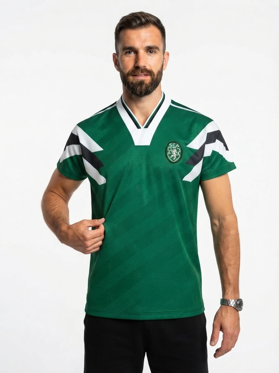 Camisola SPORTING VINTAGE retrô verde ANOS 90 - 2025/26 [pré venda: 11 a 22 dias úteis]