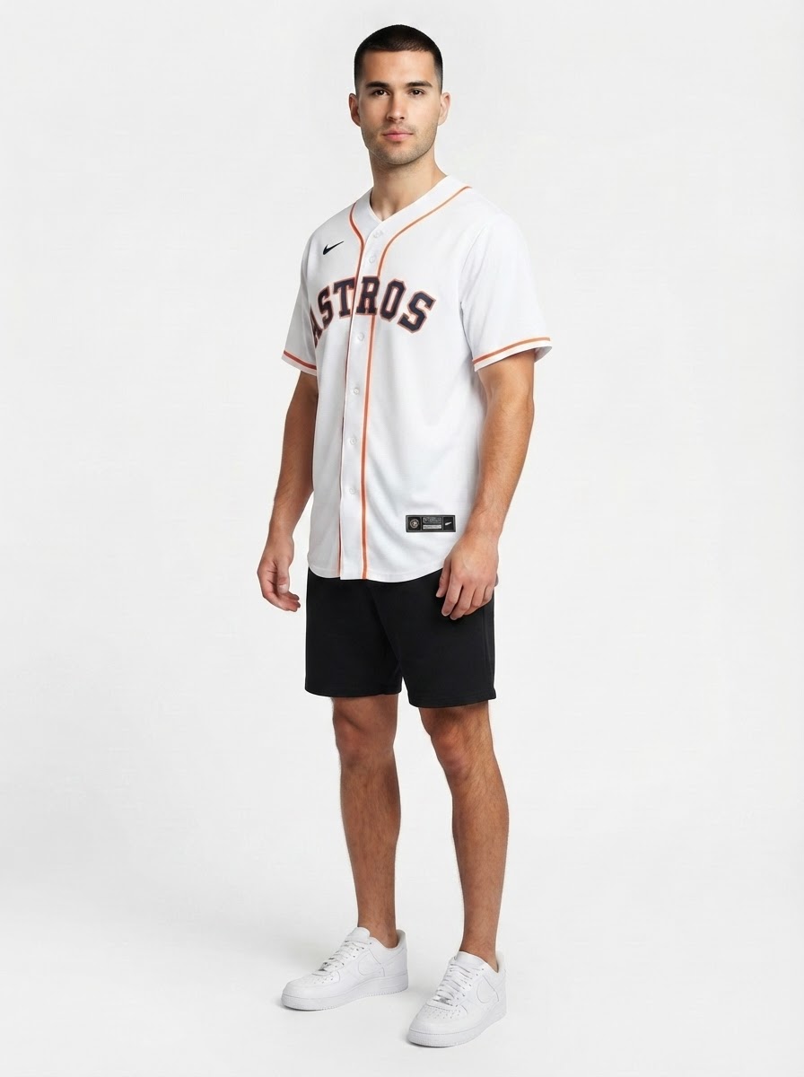 Jersey MLB Houston Astros White Home Torcedor Masculina Branca