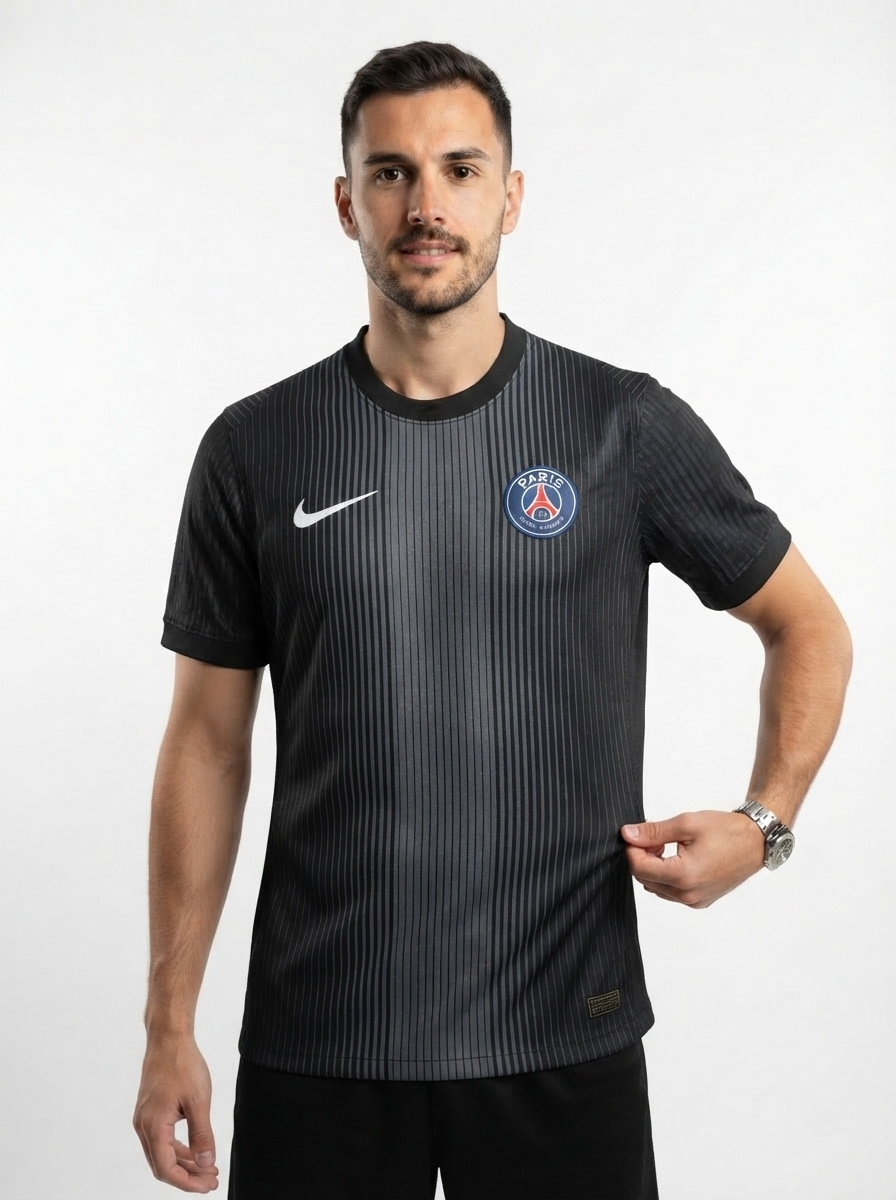 Paris Saint-Germain (PSG) 25/26 Goalkeeper Jersey - Black - Player Version - Slim Fit