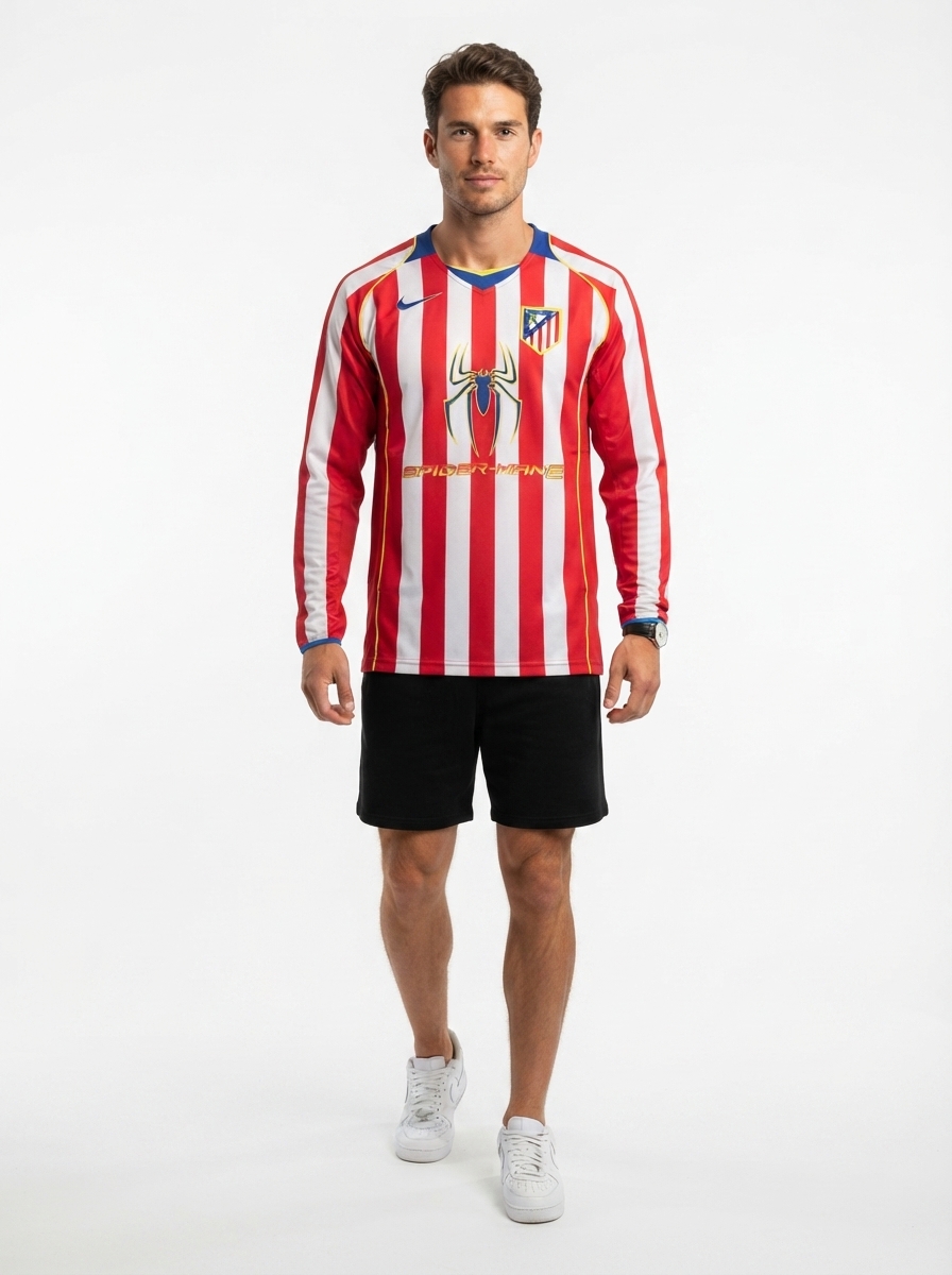Atletico Madrid 04/05 I Home Jersey - Long Sleeve Retro Version