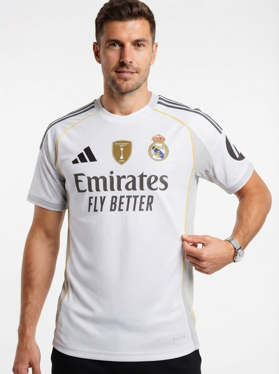 Real Madrid Home Fan Jersey 2025/26 FIFA Intercontinental Champions Patch