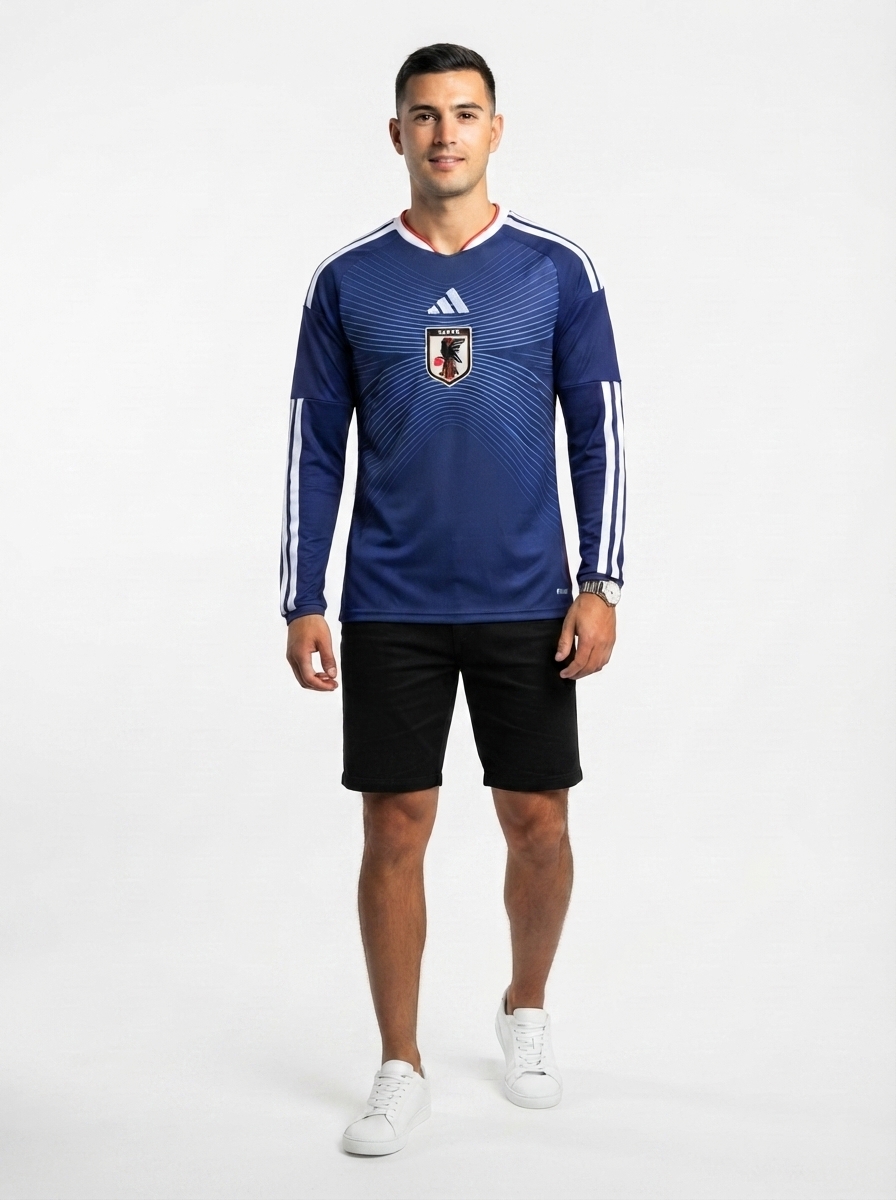 Japan 26 Home Long Sleeve Jersey - Fan Version