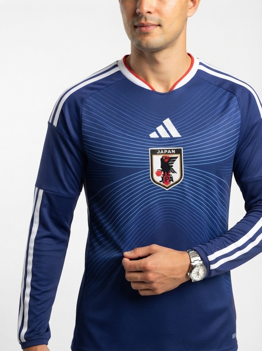 Japan 26 Home Long Sleeve Jersey - Fan Version