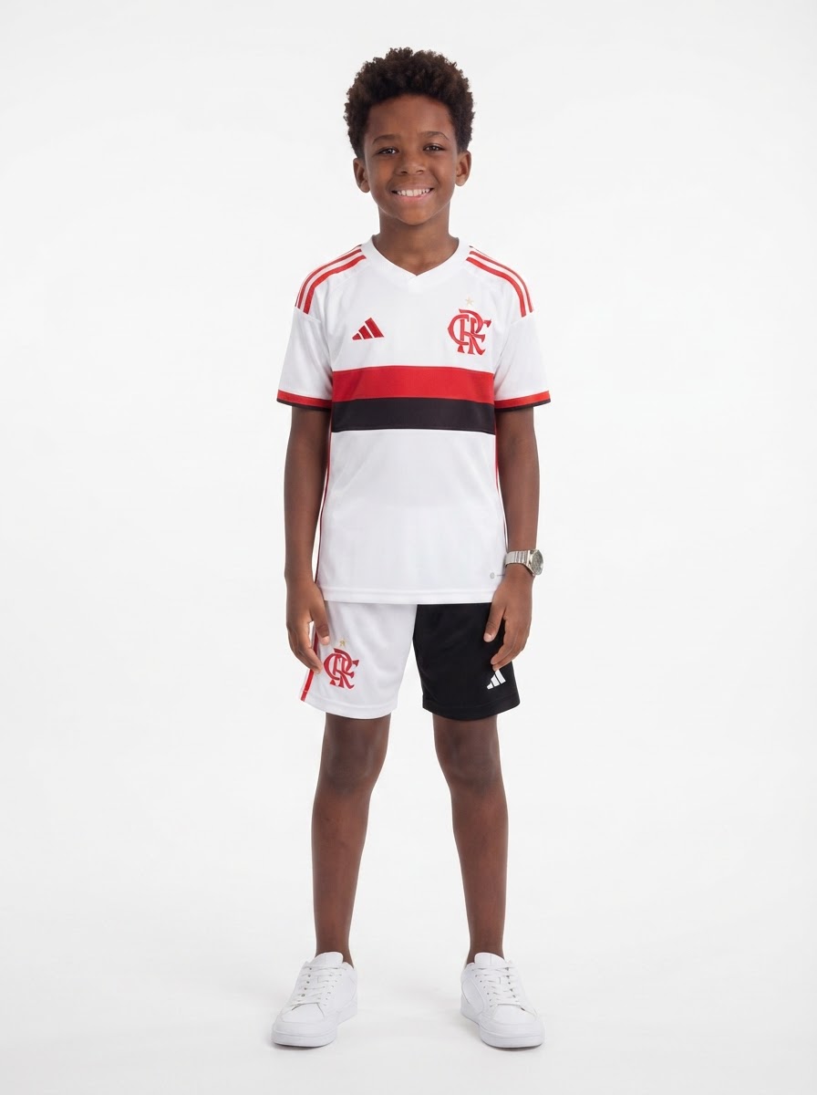Camisa do Flamengo II 2027 Kit Kids Infantil
