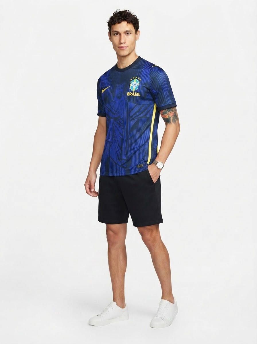 Brazil 2026 Dark Blue Jesus Version Player [Slim Fit]