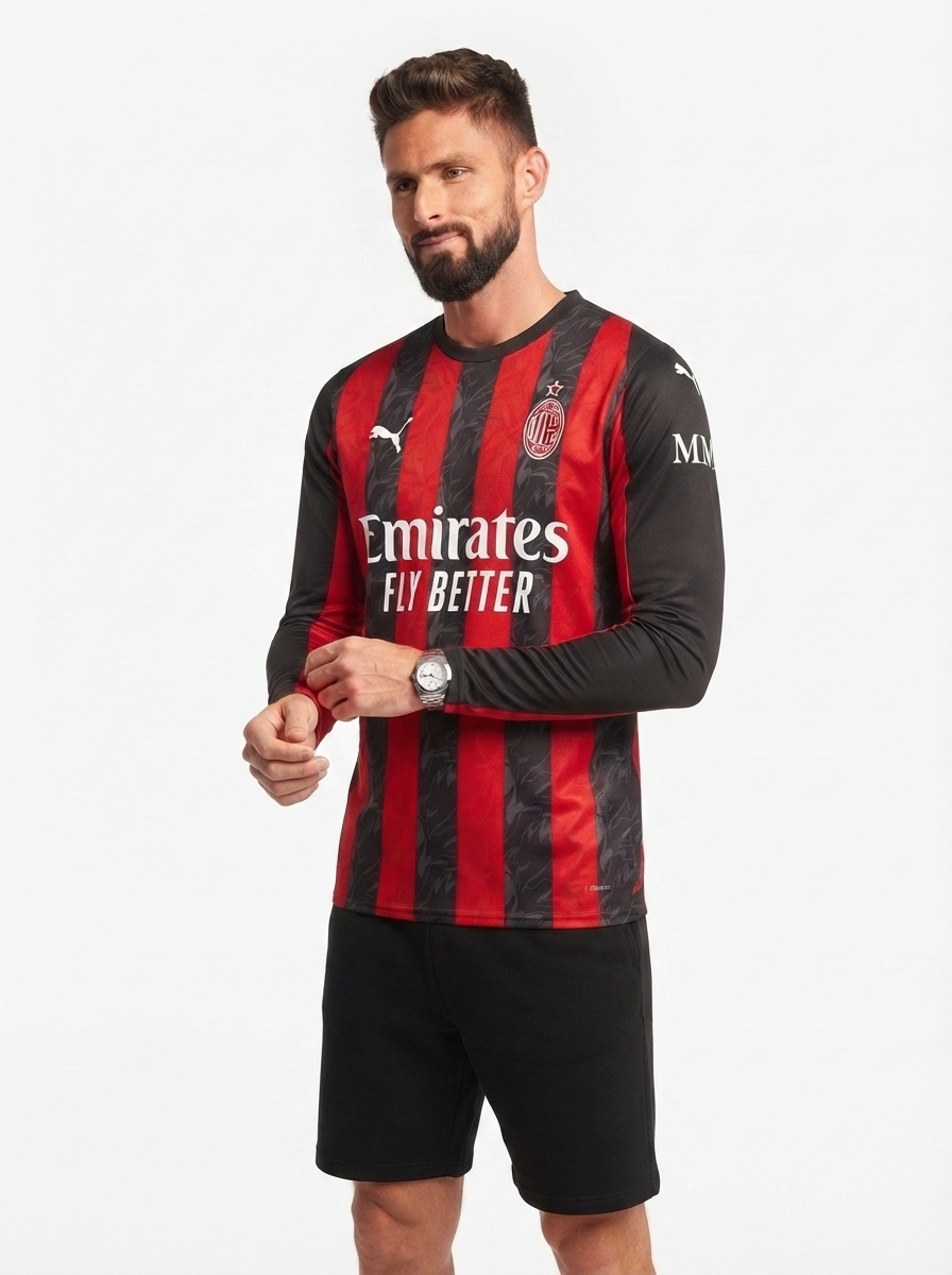 Milan Home Long Sleeve Fan Jersey 2025/26