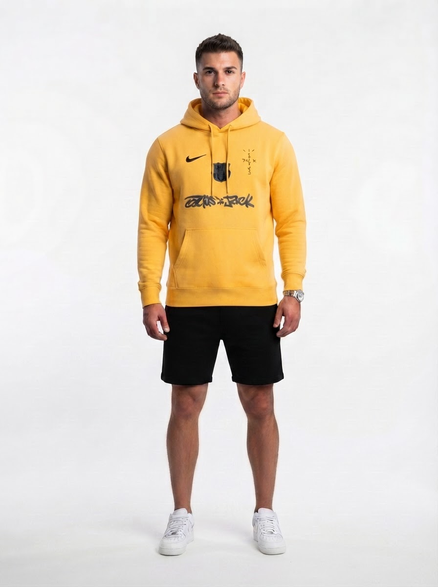 Barcelona Sweatshirt 2025 - Travis Scott Collab Spotify - Yellow