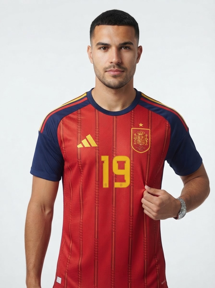 Lamine Yamal Spain Authentic World Cup Home Jersey 2026 Player [Slim Fit] World Cup 2026