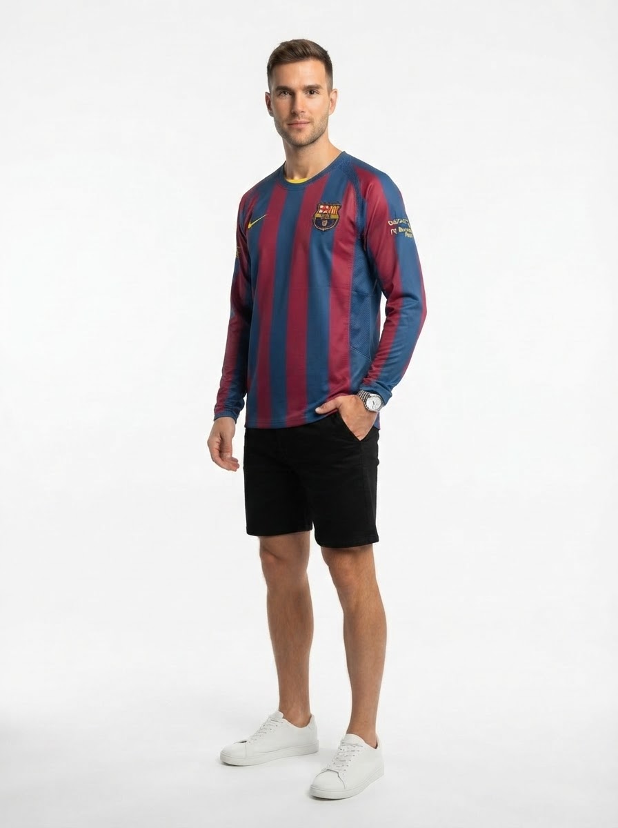 Barcelona 05/06 I Home Jersey - Long Sleeve Retro Version