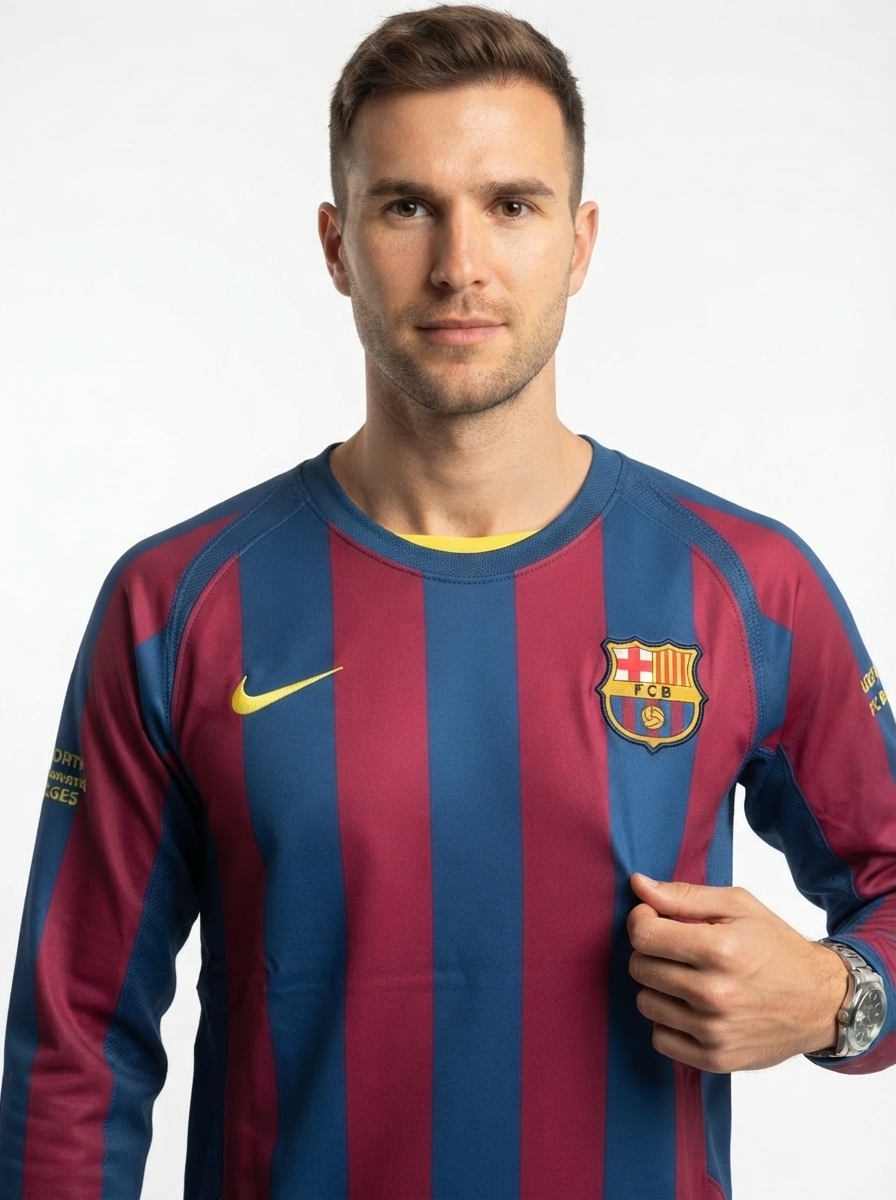 Barcelona 05/06 I Home Jersey - Long Sleeve Retro Version
