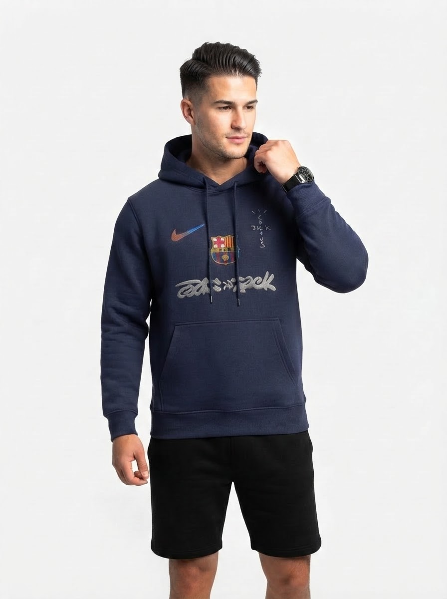 Barcelona Sweatshirt 2025 - Travis Scott Collab Spotify - Dark Blue