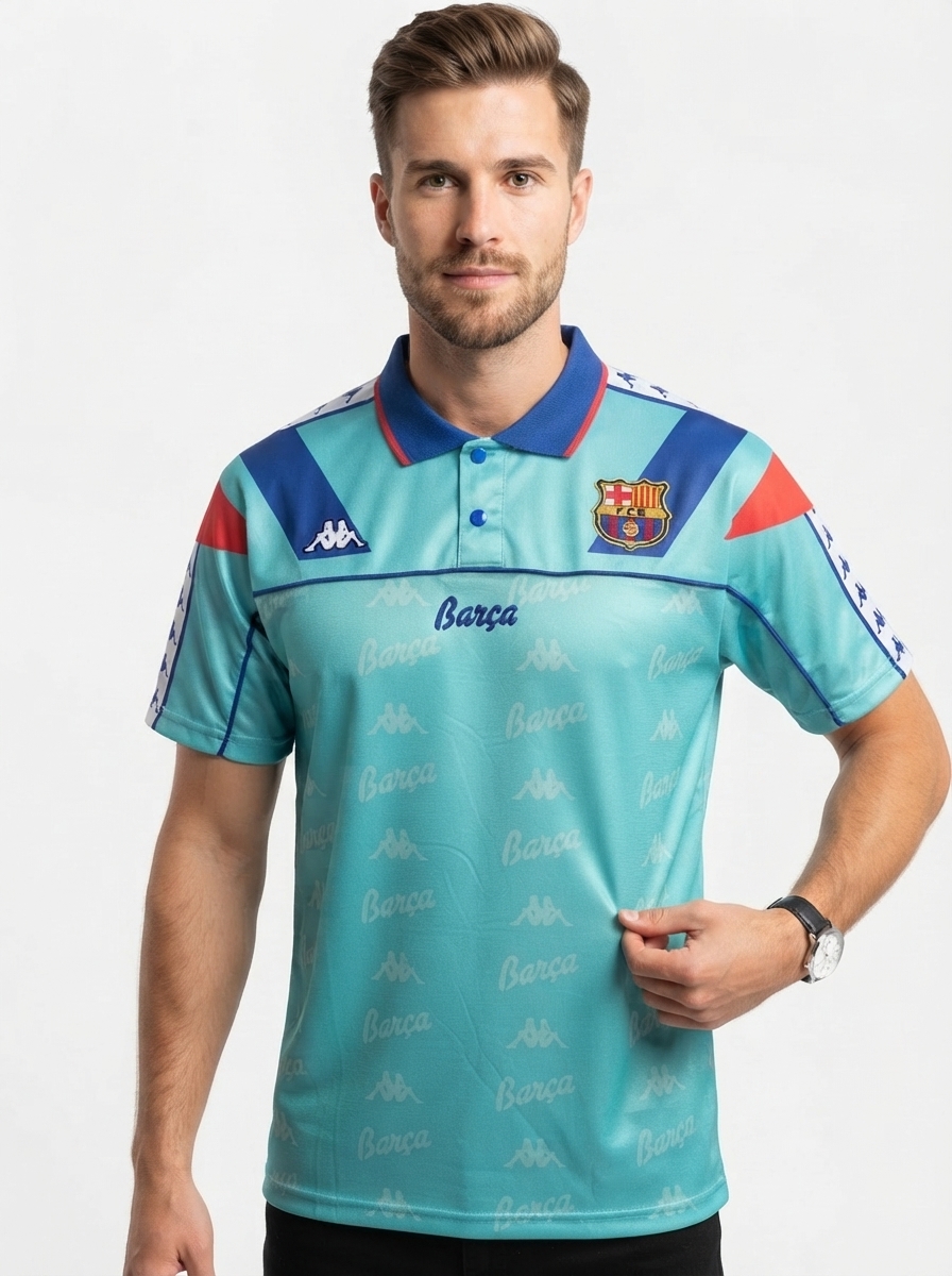 Barcelona 92/95 Light Blue Jersey - Retro Version