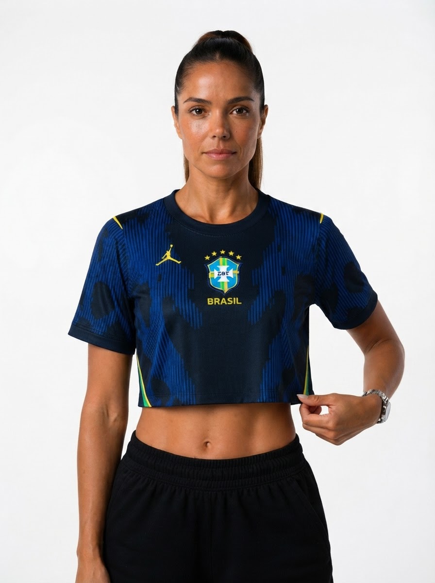 Cropped Brazil Women Away 2025 - Fan Version Brasil