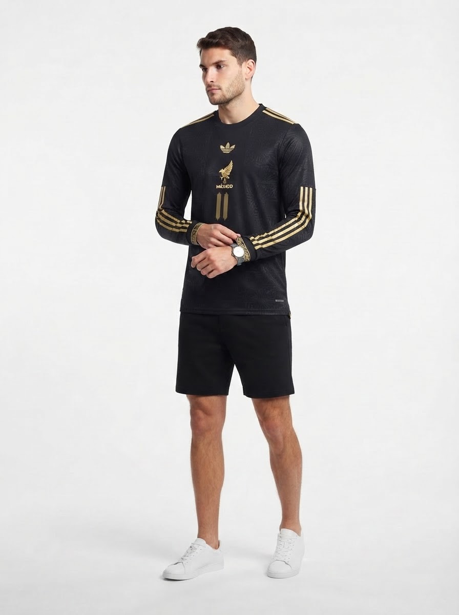 Mexico Santiago Giménez 2025 Special Edition Long Sleeve Authentic Player [Slim Fit] Player Third Jersey by