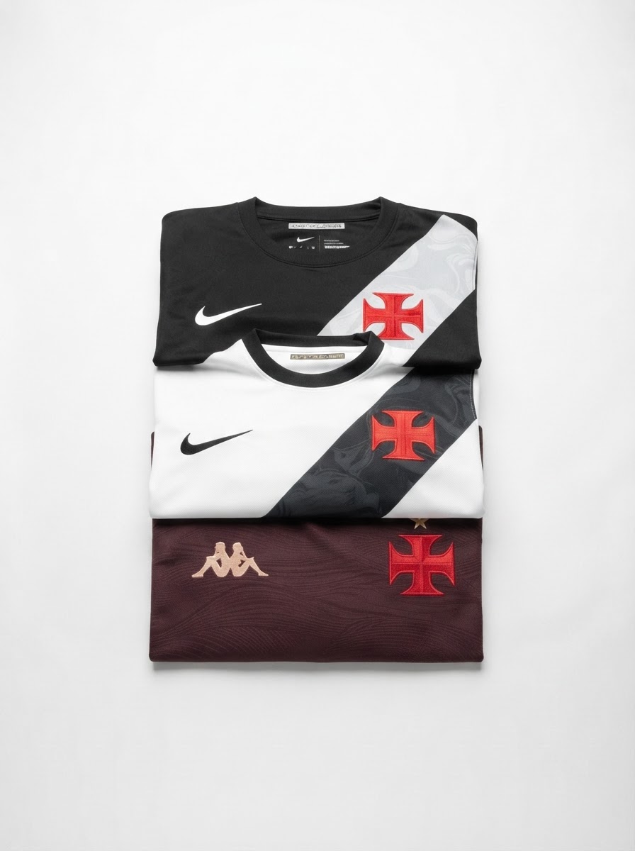 Vasco da Gama Home, Away e Third 2026 - Kit 3 - Fan Version