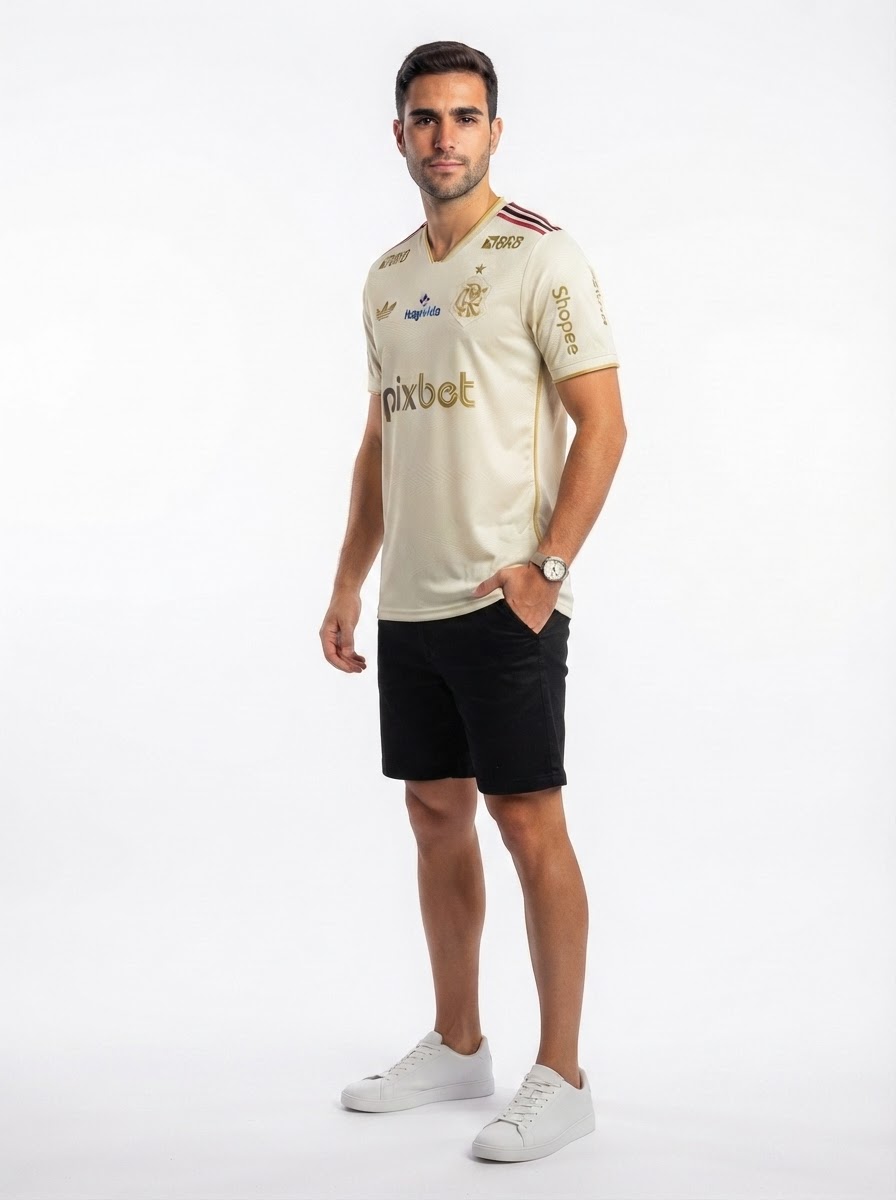Manto Flamengo Jogo 3 2025/26 – Fan version All Sponsor #9 Pedro