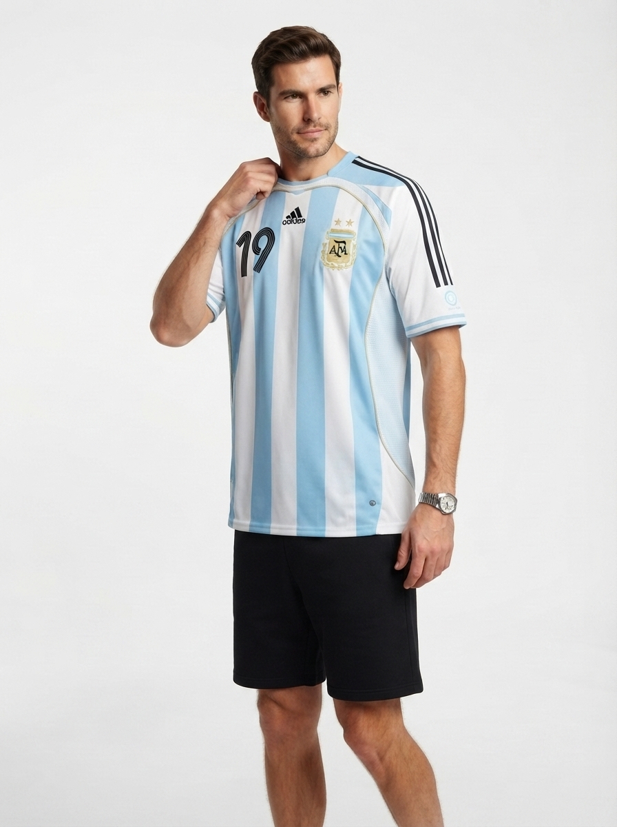 Argentina Home Jersey 2006 Messi #19 - Retro