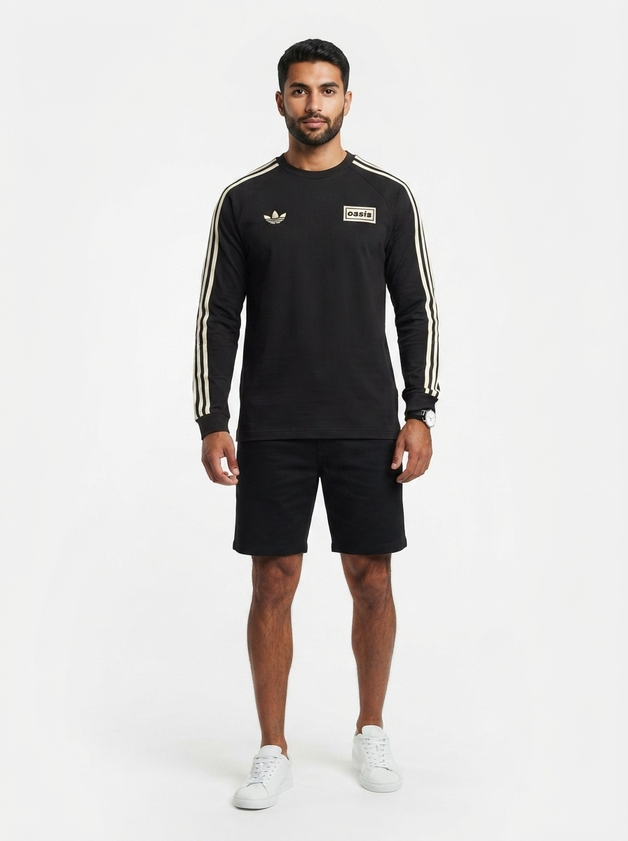 OASIS Long Sleeve 3 Stripes - Black