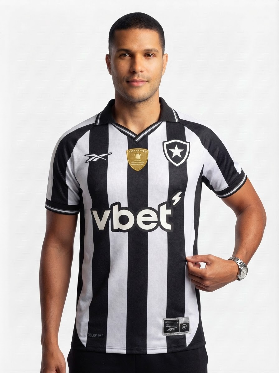Botafogo Home Fan Jersey 2025/26 - Patch Campeao Libertadores