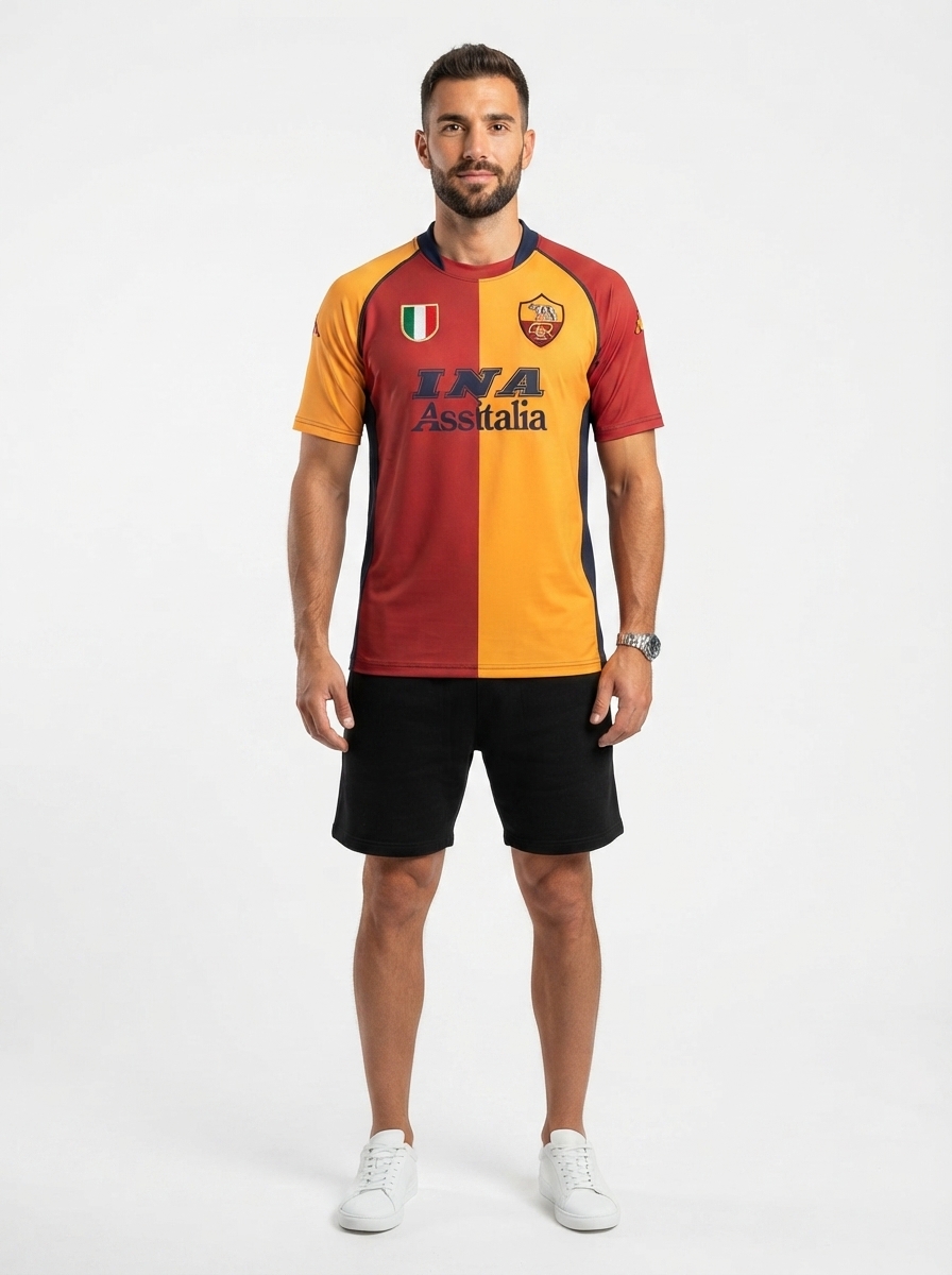 AS Roma 00/01 I Home Jersey - Retro Version