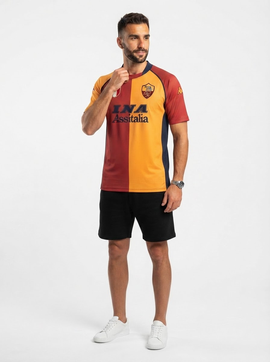 AS Roma 00/01 I Home Jersey - Retro Version
