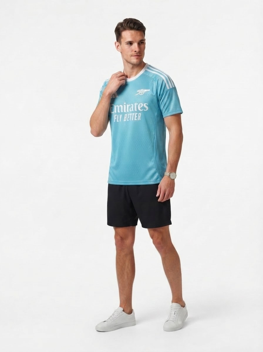 Arsenal 25/26 Pre-Match Jersey - Sky Blue - Player Version - Slim Fit