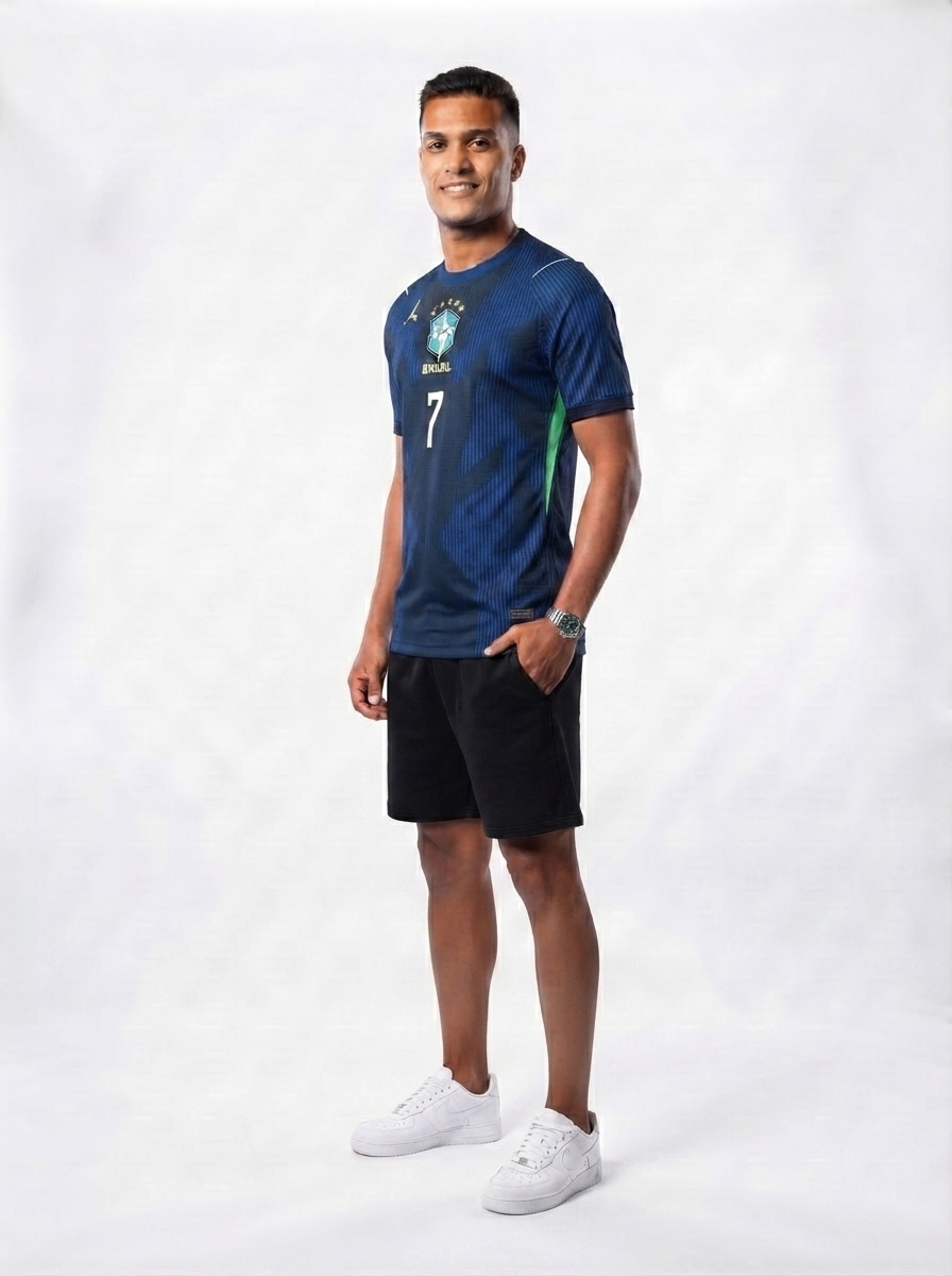 Brazil Away Blue - #Vini Jr. #7 Brasil Fan Version World Cup 2026